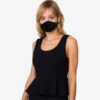 Mund-Nase-Maske von SANOGE Gesichtsmaske Mundschutz Made in Germany in schwarz